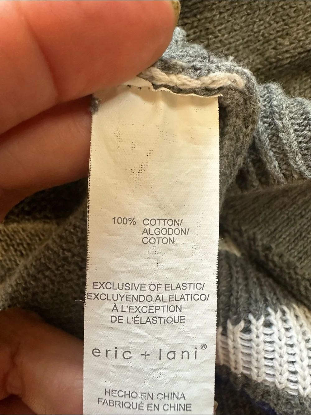 Eric + Lani Women's XL Grey Crewneck Sweater with Navy Sailboat Graphic